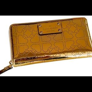 Kate Spade Metro Spade Neda Zip Wallet Gold